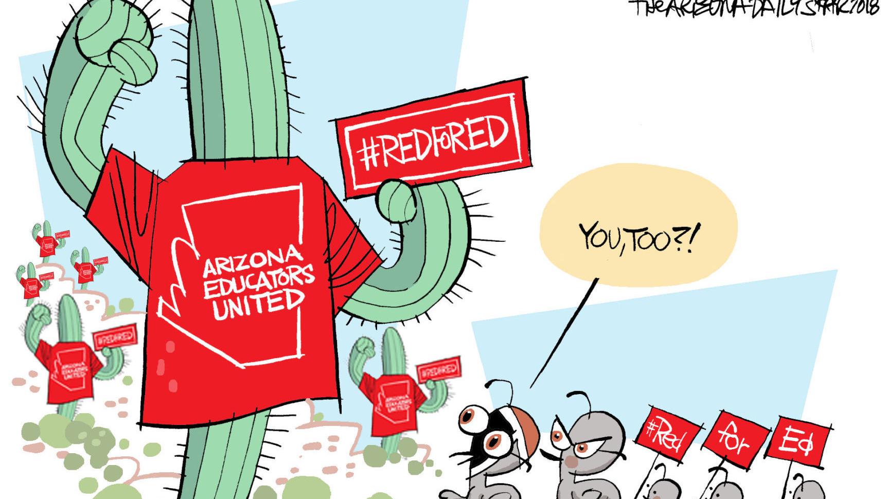 David Fitzsimmons cartoons: #RedforEd movement